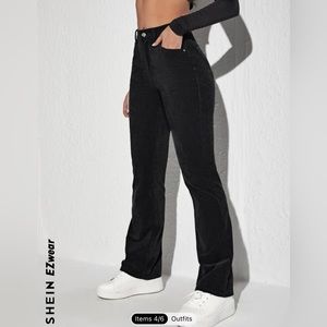 Black corduroy pants